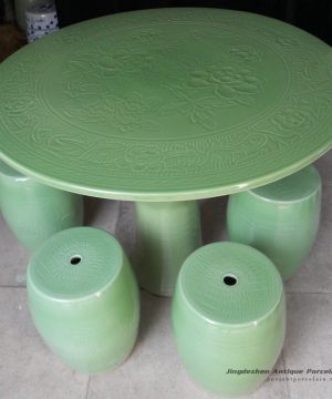 RYAY26_china green ceramic garden table stool