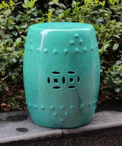 RYDB33_17.7inch Color Glazed Ceramic Garden Stool