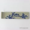 RYEJ18-B_New arrival hot selling item blue white plum blossom bird mark earthen ware strip shape incenser