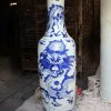 RYFJ08_Blue and White Carved Dragon Large Ceramic Vase