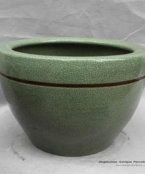 RYHD25_20.8″ Crackle glazed ceramic planters