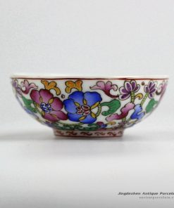 RYIC37_Fancy famille rose hand paint floral tea cups