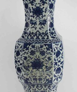 RYJF15_h21″ Chinese Crackle Blue & White Vases