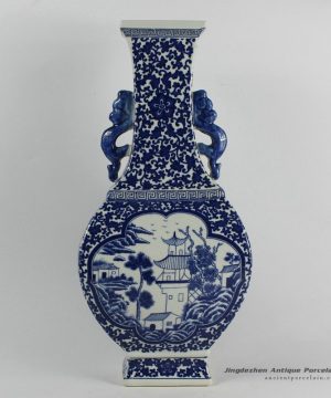 RYJF39_Blue White chinese export porcelain Vase