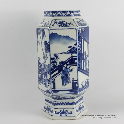 RYJF43_Blue White chinese export porcelain Vase
