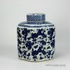 RYJF52-OLD_Reproduction home decoration blue and white ceramic jar with flat lid