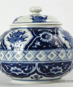 RYJH09_D6″ Jindezhen Hand painted Porcelain Tea jars, floral design