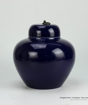 H10″ Ceramic Plain glazed Jars with Metal Ring Lid