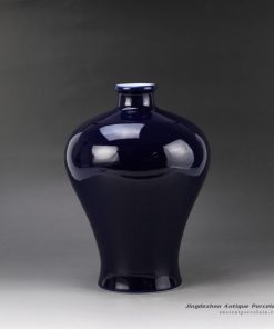 RYKB133_Dark Blue Ceramic Meiping Vase