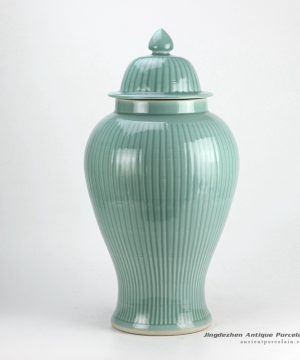 RYMA99_H23inch Bamboo design Celadon Ceramic Ginger Jar