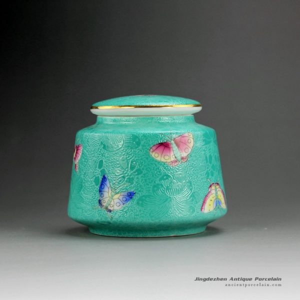 RYMY19_Hand Painted Butterfly Tea Jars