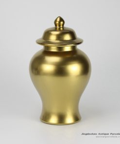 RYNQ187_Gold plated ceramic jar