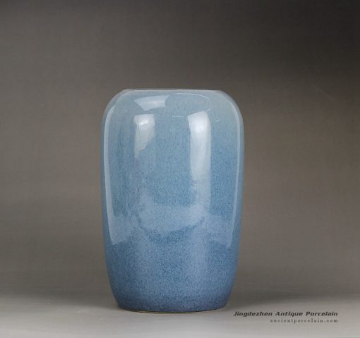 RYNQ189_Color reactive glazed elegant blue home deco porcelain jar and vase