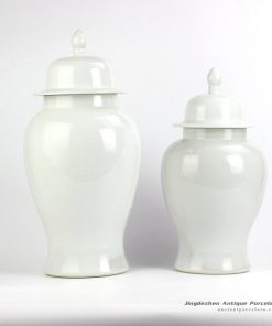 RYNQ191_Pure white porcelain candle jar set of two