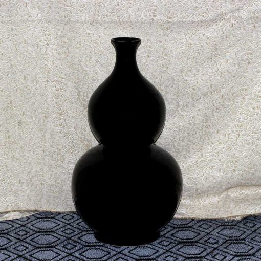 RYRJ04_hand made black glaze ceramic Vase
