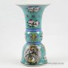 RYRK20_h9″ Dynasty porcelain Porcelain Vase, blue famille rose hand painted peach