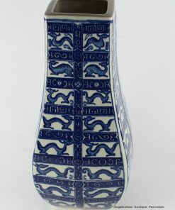RYTM10_H14″ Blue white Chinese porcelain vase