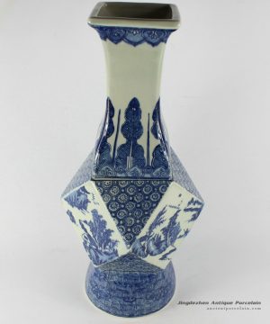 RYTM16_15″ Blue white vases home decor distributor