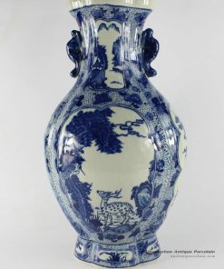 RYTM25_15″ wholesale home decor items blue and white vases