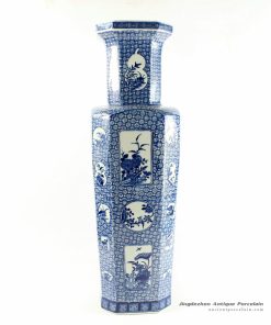 RYTM30_h22″ wholesale blue and white flower vases
