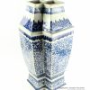 RYTM31_h21″ wholesale blue and white fish shape vases