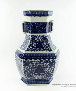 RYTM34_h18.5″ wholesale floral blue and white porcelain vases