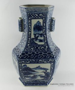 RYTM39_h19″ wholesale blue and white landscape ceramic vase