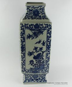 RYTM40_h20″ wholesale blue and white flower bird medallion ceramic vase