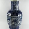 RYTM45_h22″ wholesale blue and white landscape ceramic medallion vase