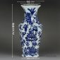 RYTM57_New design the eight treasures pattern blue and white ceramic flower vase