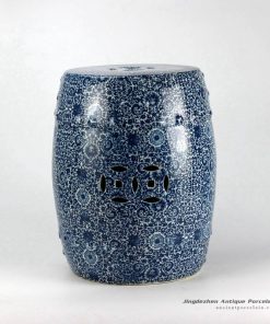 RYTX01-B_Blue and white ceramic garden bar stool
