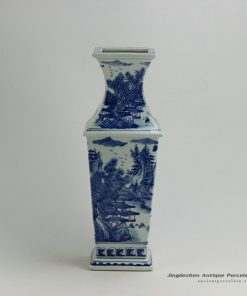 RYUK26_17″ Blue and White Landscape design Vases