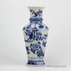 RYUK27_Hand painted blue and white medium large flower vases cheap