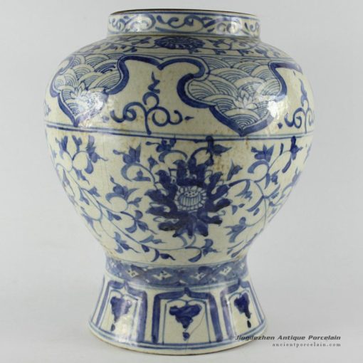 RYUV08_H26cm Chinese Blue and White Ceramic Vase