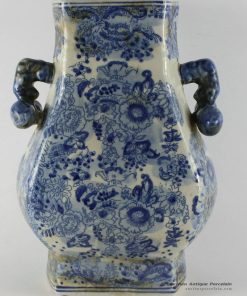 RYUV13_H31.5CM Jingdezhen Blue and White Porcelain Vase