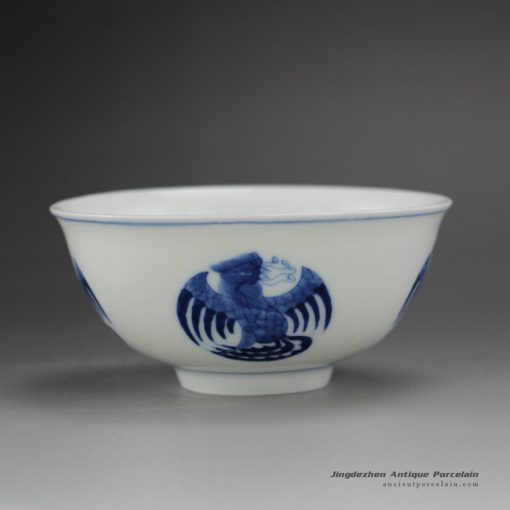 RYV165-A_Hand painted phoenix pattern ceramic cup and bowl