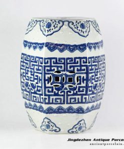 RYVM20_Delft cobalt blue China chic hand drawing ceramic bathroom seat