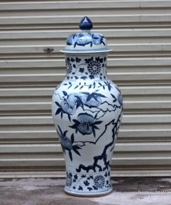 RYWY09-new_Hand paint China longevity peach pattern porcelain temple jar