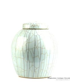 RYXC11-B_Crack glaze ceramic jar with lid