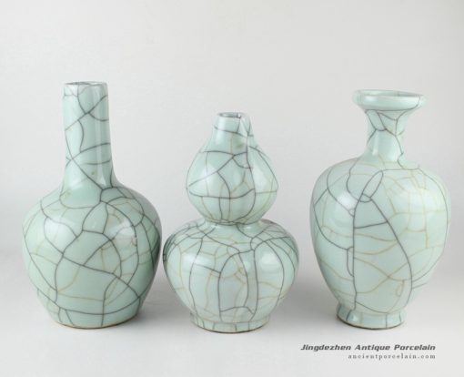 RYXC32_Ceramic crackle glazed small vases