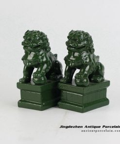 RYXP21-P_Plain color Chinese style ceramic lion statue