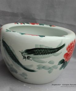 RYYY21_Hand painted ceramic flower pot Floral fish