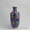RYZG07_H16.3 Jingdezhen hand painted blue pink fruit and children design porcelain famille rose vase