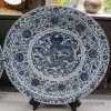 RZBD06_15.7″ hand painted blue white porcelain dragon plate