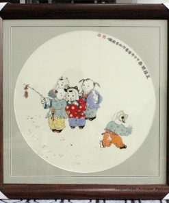 RZBI08_27.5″ Jindezhen Porcelain Wall Decor., Hand painted children design