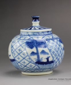 RZBP01-B_Blue White Ceramic Tea Pot