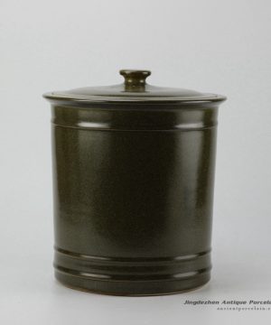 RZBY01-B_Tea dust glaze large ceramic storage jar