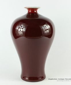RZCN01_H11.8″ decoration vase Blood Red Porcelain Vase