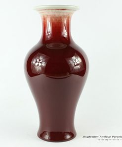 RZCN02_H13″ garden decoration Blood Red Porcelain Vase
