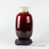 RZCN05_13″ Chinese oxblood red porcelain flower vases